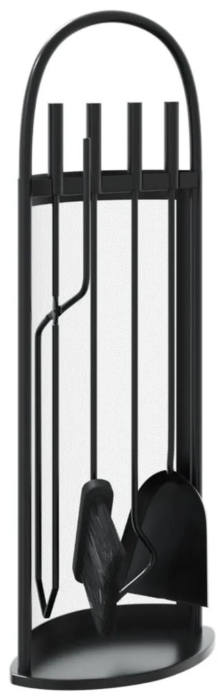 vidaXL Σετ Εργαλείων Τζακιού 5 Τεμαχίων 23x15x66 εκ. Ατσάλινο