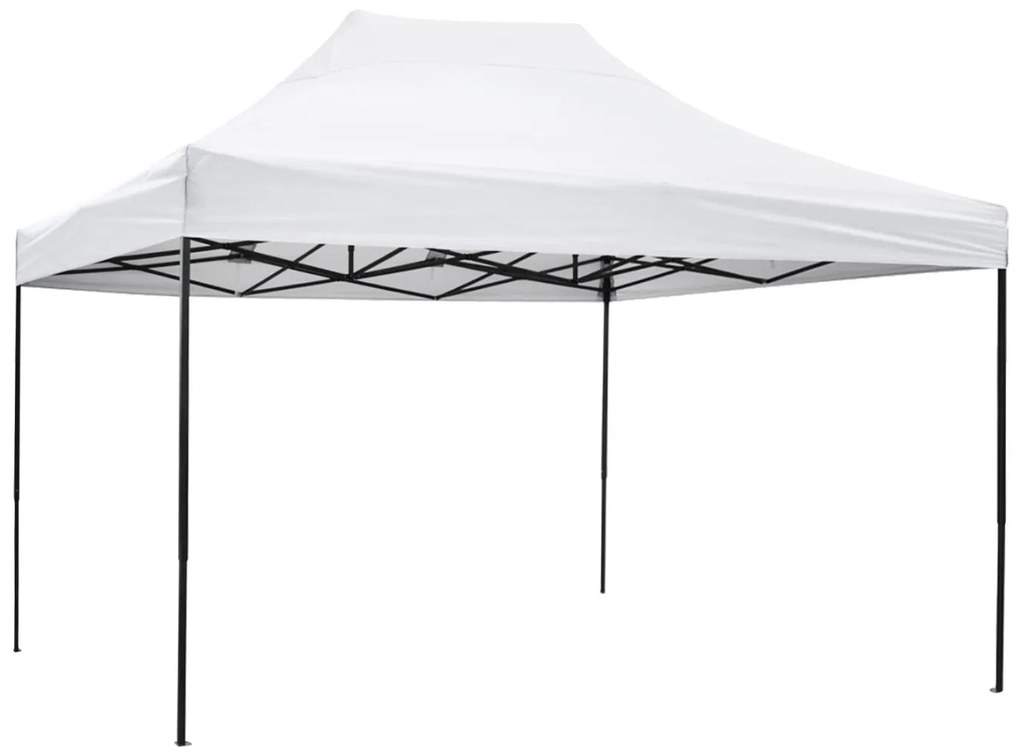 Κιόσκι Gazebo MATTHEW C6311 Πτυσσόμενο Μαύρο Μεταλλικό &amp; Λευκό Ύφασμα 3x4,5x3,10Yμ.