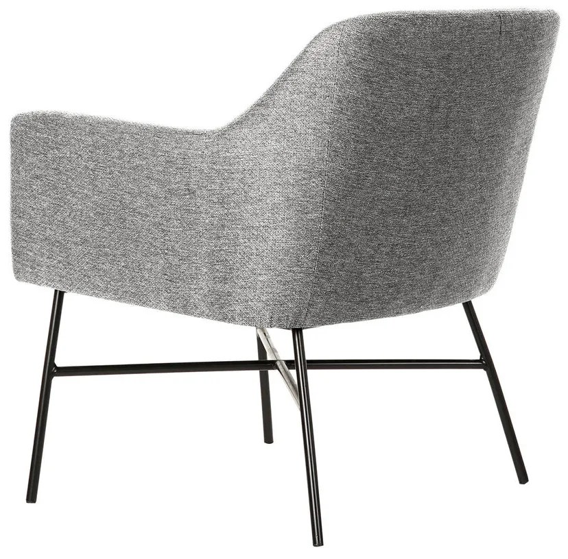 Πολυθρόνα DKD Home Decor Μαύρο Ανοιχτό Γκρι Μέταλλο 66 x 62 x 76,5 cm