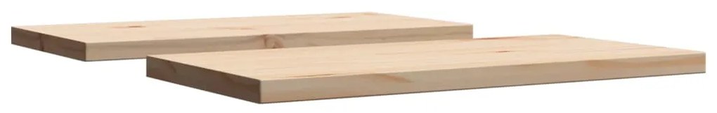 Επιφάνειες Τραπεζιού Ορθογώνιες 2 τεμ. 60x30x2,5 εκ Μασίφ Πεύκο - Καφέ