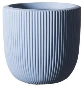 Γλάστρα Πήλινη Στρογγυλή Stripe Μπλε L 37x37x33 εκ. C-6940-8 Supergreens-C-6940-8-Μπλε C-6940-8