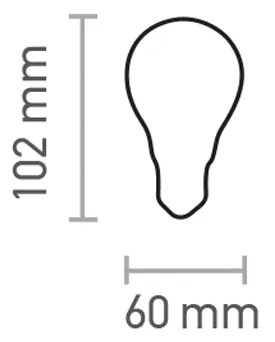 InLight E27 LED Filament A60 8watt με μελί κάλυμμα (7.27.08.41.1)