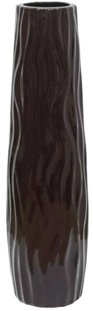 Βάζο Κύματα 15-00-19801-55 Φ17x58cm Brown Marhome Ceramic