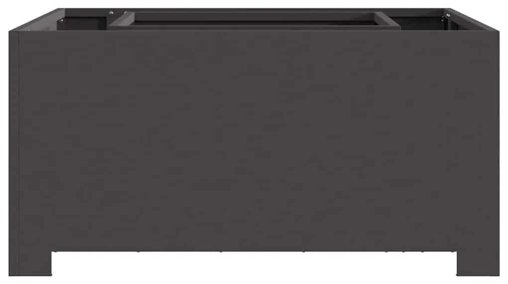 vidaXL Φωτιά Μαύρο 80 x 80 x 40 cm Κρύα έλαση από χάλυβα
