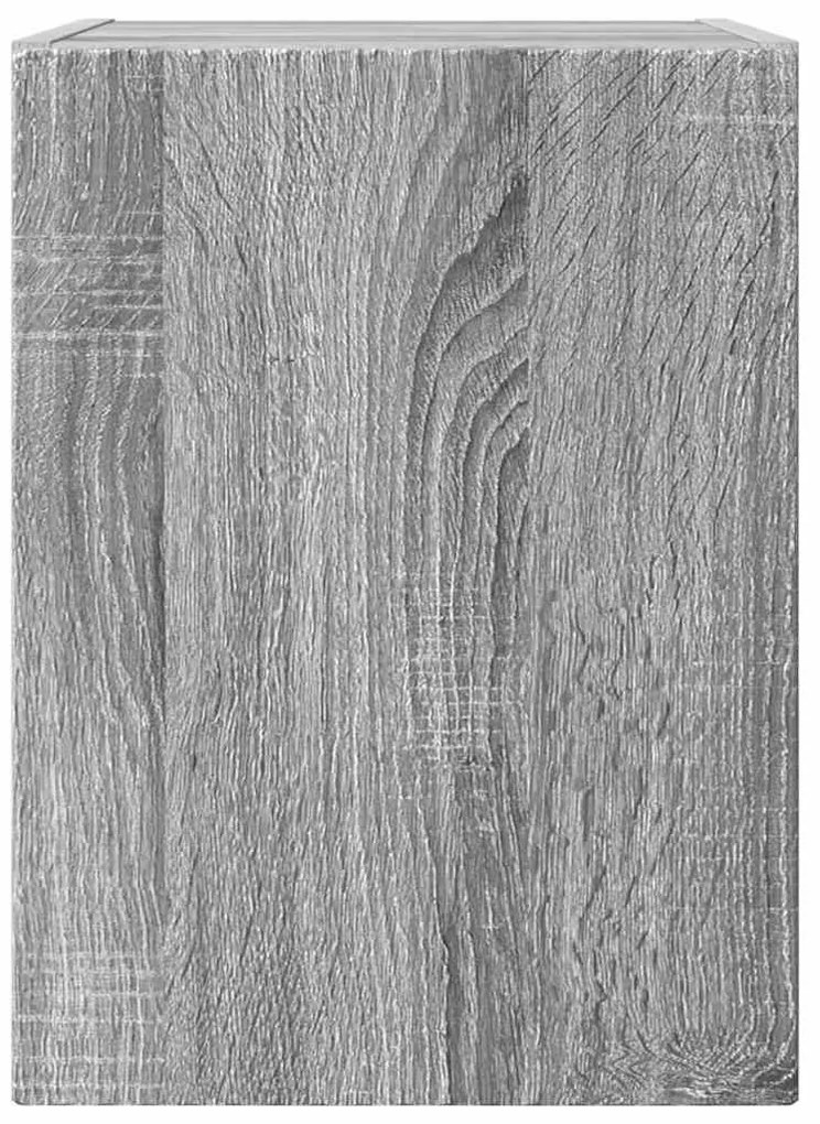 vidaXL Ντουλάπι Τηλεόρασης Τοίχου Γκρίζο Σονομα 30 x 31 x 40 εκ.