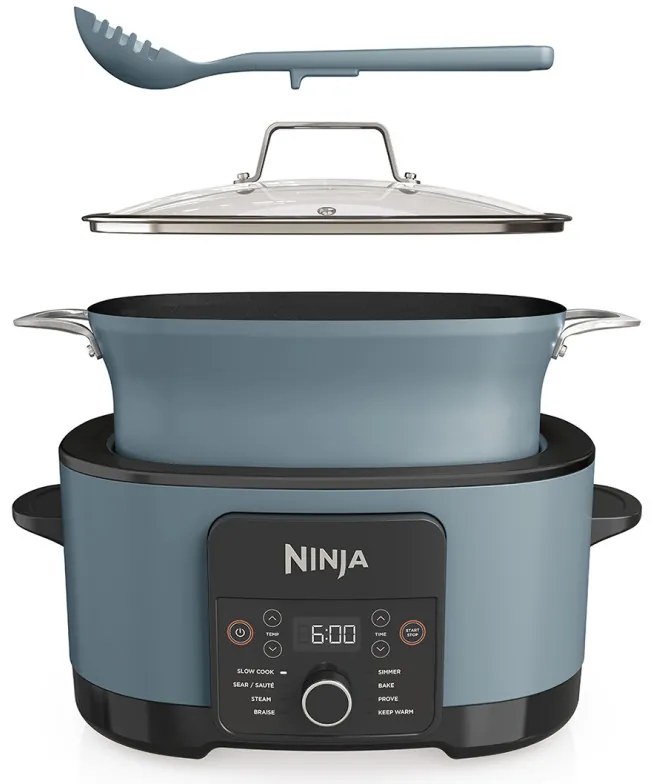 Ninja Foodi PossibleCooker 8in1 MC1001EU, 1200W, 8 l, 8 προγράμματα, Κεραμική επίστρωση, Χρονοδιακόπτης, Τριπλή θερμότητα σύντηξης, Μπλε/Μαύρο