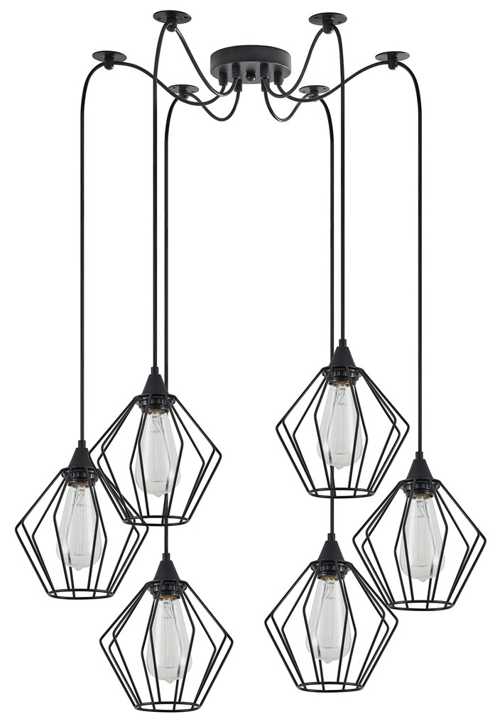 Φωτιστικό Οροφής SE21-BL-B10-BL6-GR1 ADEPT PENDANT Black Metal Grid Pendant+ - 51W - 100W - 77-8747