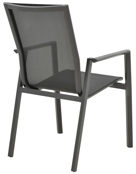 Τραπεζαρία Pinap-Dashiell σετ 5τεμ pakoworld μαύρο αλουμίνιο και plywood σε φυσική απόχρωση Φ110x74εκ