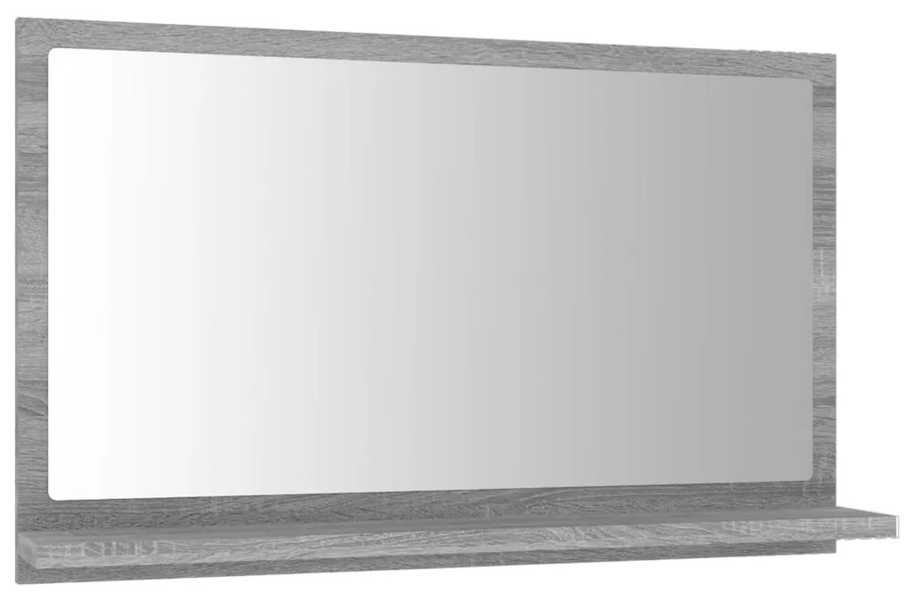 vidaXL Καθρέφτης Μπάνιου Γκρι Sonoma 60x10,5x37 εκ. Επεξεργασμένο Ξύλο
