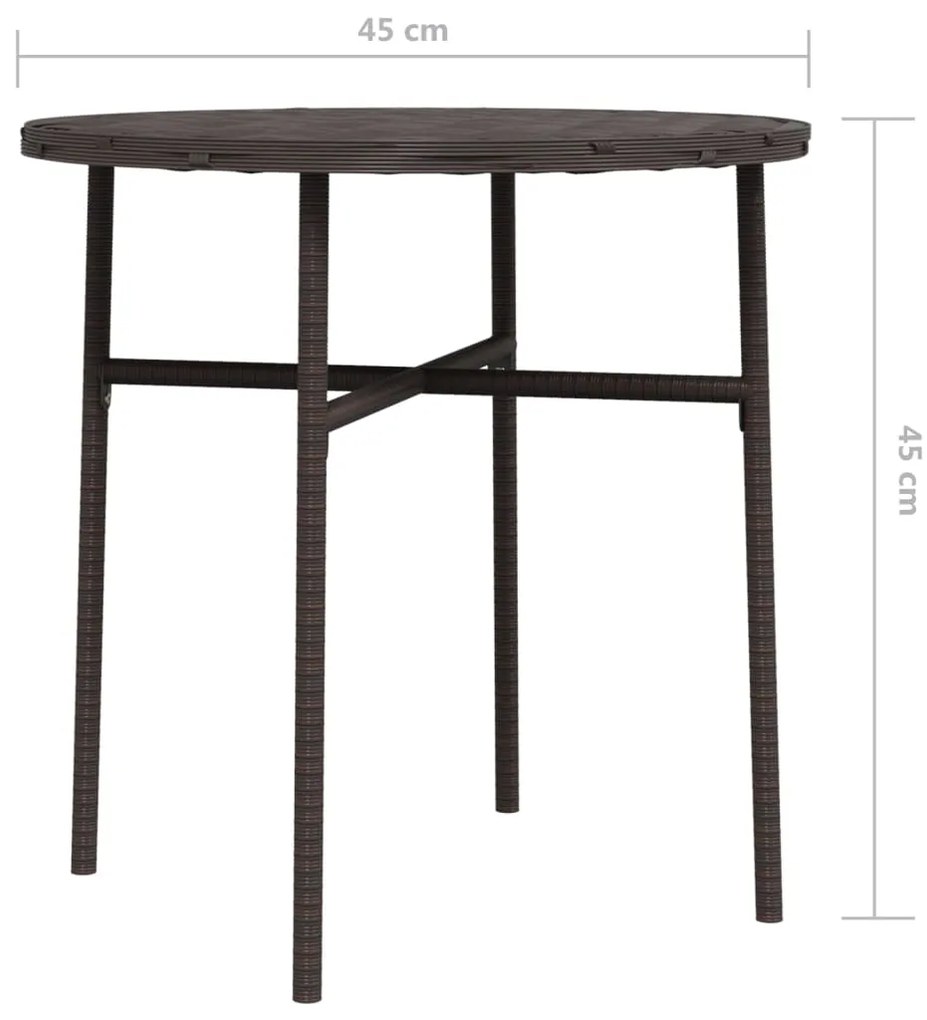 vidaXL Τραπεζάκι Καφέ 45 εκ. από Συνθετικό Ρατάν