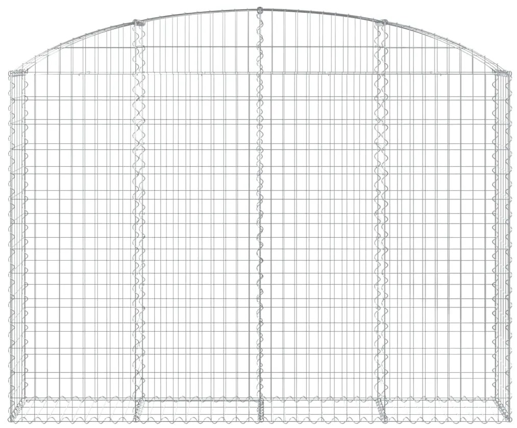 vidaXL Συρματοκιβώτιο Τοξωτό 200x30x140/160εκ. από Γαλβανισμένο Χάλυβα