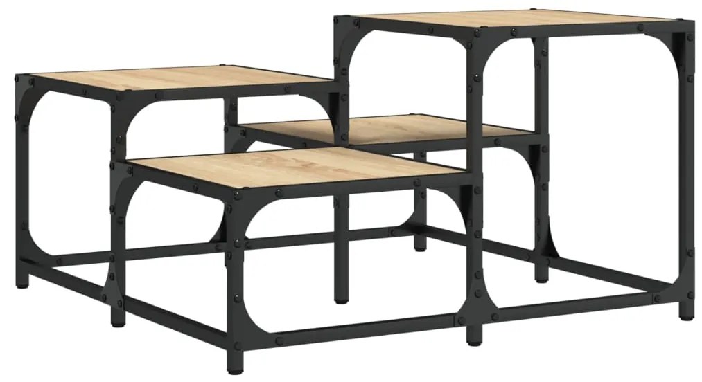 vidaXL Τραπεζάκι Σαλονιού Sonoma Δρυς 68 x 68 x 40 εκ. Επεξεργ. Ξύλο