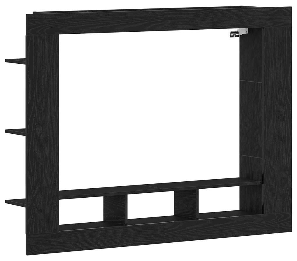 vidaXL Κονσόλα Τηλεόρασης Τοίχου Μαύρο Δρυς 152x22x113 εκ.