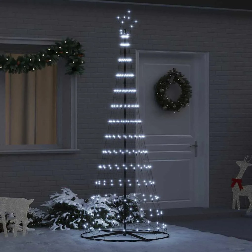 vidaXL LED Χριστουγεννιάτικο Δέντρο Ψυχρό λευκό 138.5 x 138.5 x 399 εκ