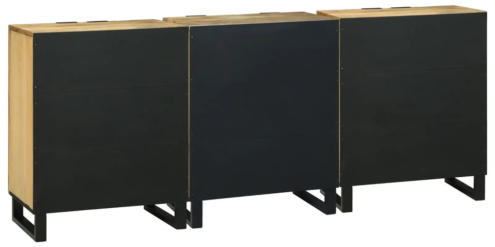 vidaXL Σετ Επίπλων Μπάνιου με συρτάρι 3 pcs Καφέ 180 x 33 x 75 εκ.
