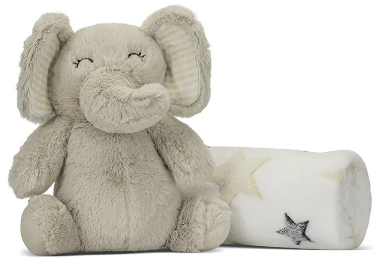 Σετ Δώρου Λούτρινο Elephant Beige με Κουβερτούλα  10340182504 Lorelli