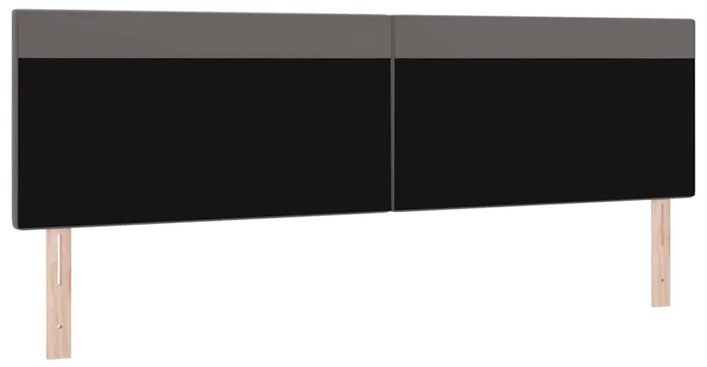 vidaXL Κεφαλάρι Επιτοίχιο με κεφαλάρι Γκρι 200 cm PVC