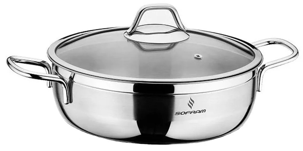 Ανοξείδωτη Ρηχή Κατσαρόλα (30εκ.) Sofram Soft 6.75lt