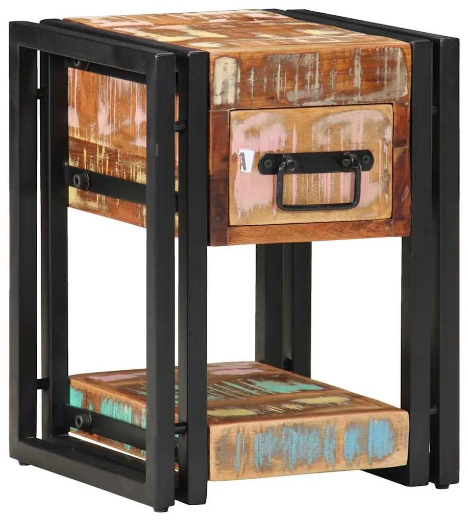 vidaXL Κομοδίνο με συρτάρι 2 pcs Πολύχρωμο 30 x 30 x 40 cm