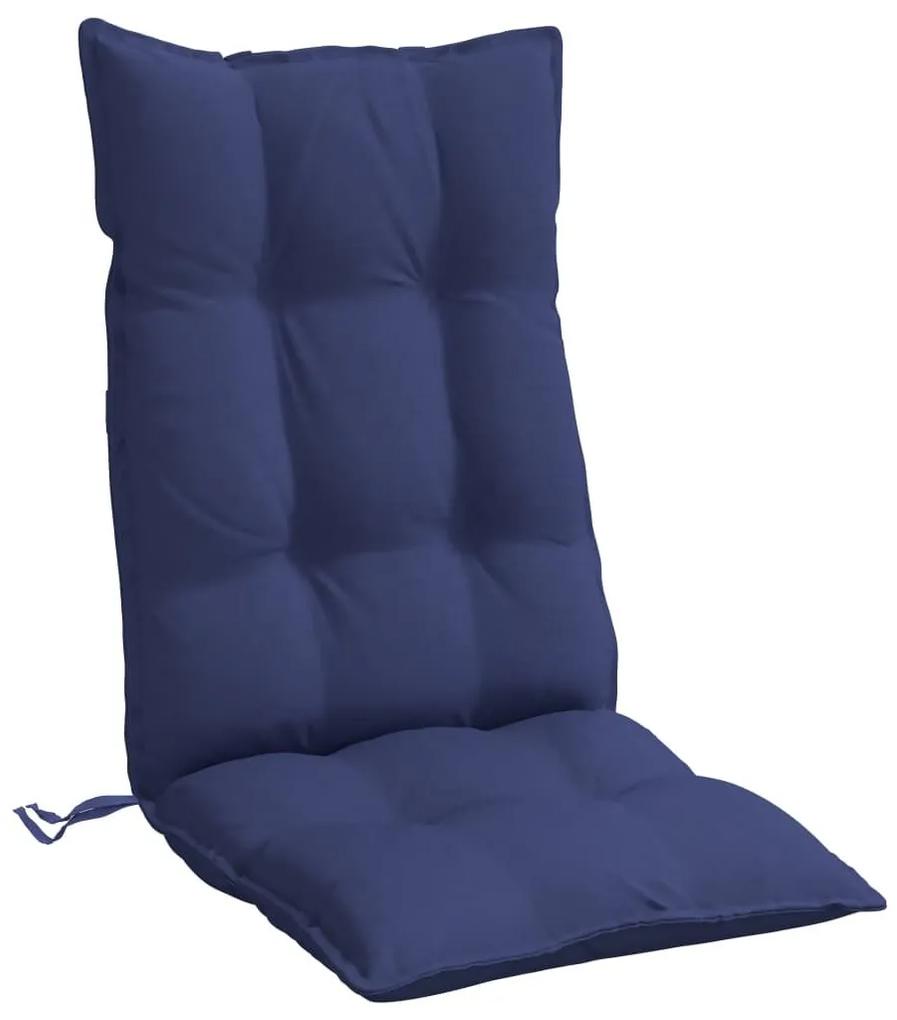 Μαξιλάρια Καρέκλας με Πλάτη 2 τεμ. Ναυτικό Μπλε Ύφασμα Oxford - Μπλε
