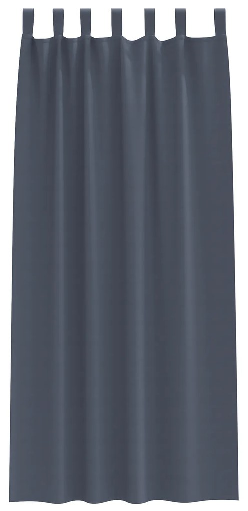 vidaXL Κουρτίνες με κουρτίνες 2 pcs Ανθρακί 245 x 140 εκ. Πολυεστέρας