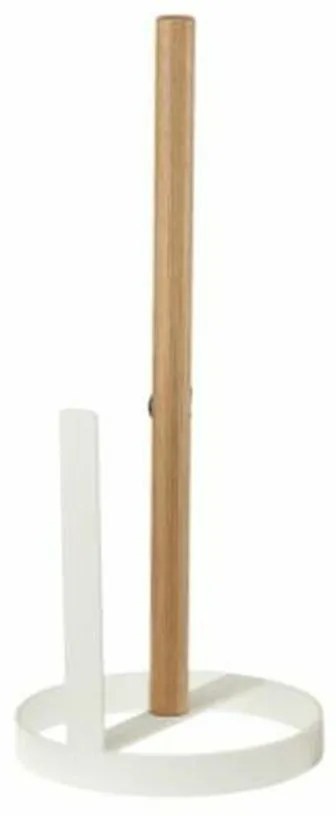 Βάση Χαρτιού Κουζίνας DKD Home Decor 13 x 13 x 31,5 cm Φυσικό Μέταλλο Λευκό Τζίντζερ