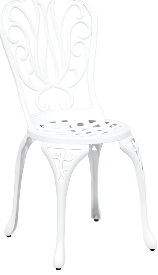 vidaXL Σετ Μπιστρό Κήπου 3 pcs Λευκό Αλουμίνιο