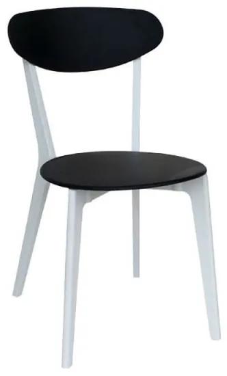 Καρέκλα Πολυπροπυλενίου 4τμχ Silvana Μαύρο Λευκό 43X57X82εκ.