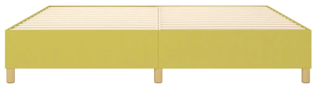 vidaXL Σκελετός Κρεβατιού με Ελατήρια Πράσινο 200x200 εκ. Υφασμάτινο