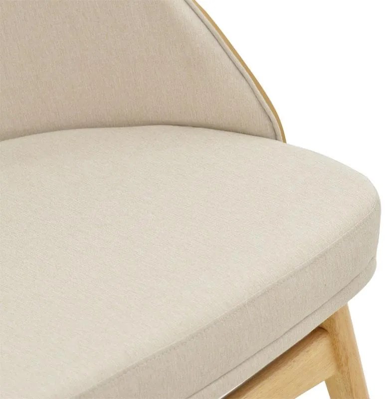 Καρέκλα Sarian μπεζ ύφασμα-rubberwood φυσικό πόδι 69,5x71x70.5εκ 2αδα 69.5x71x70.5 εκ.