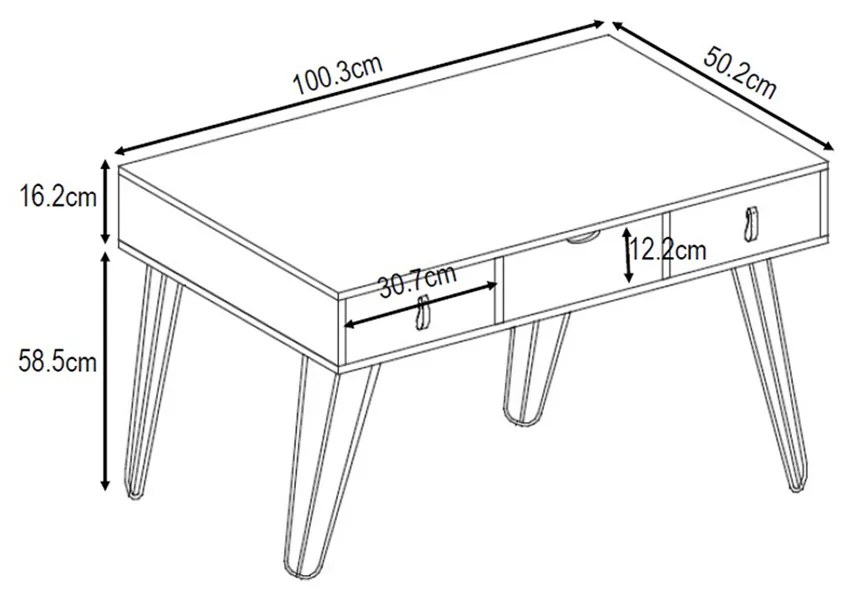 TREND MINT ΚΟΝΣΟΛΑ 3ΣΥΡΤΑΡΙΑ SONOMA ΠΡΑΣΙΝΟ ΜΕ PATTERN 100x50xH75cm - 05-0343