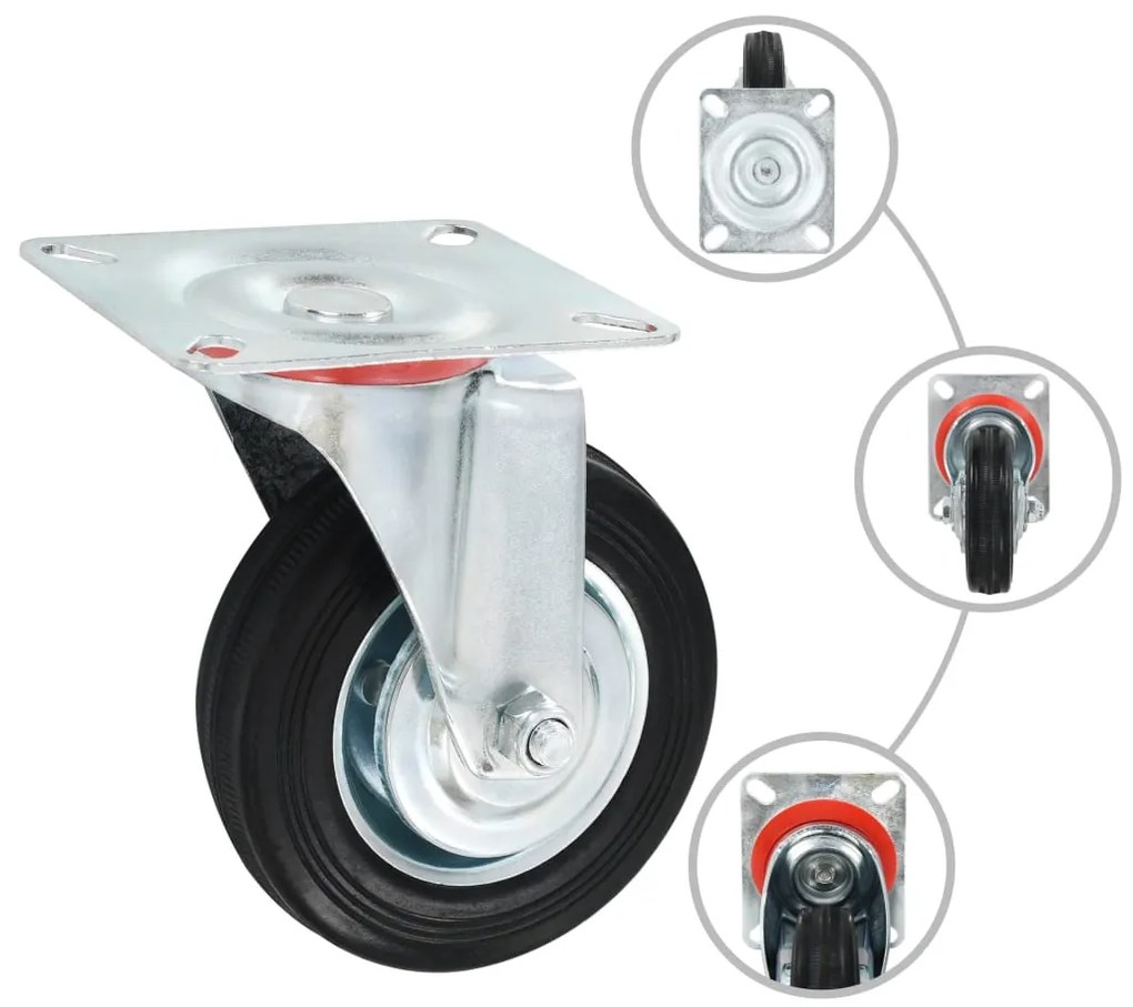 vidaXL Ρόδες Περιστρεφόμενες 12 τεμ. 100 χιλ.