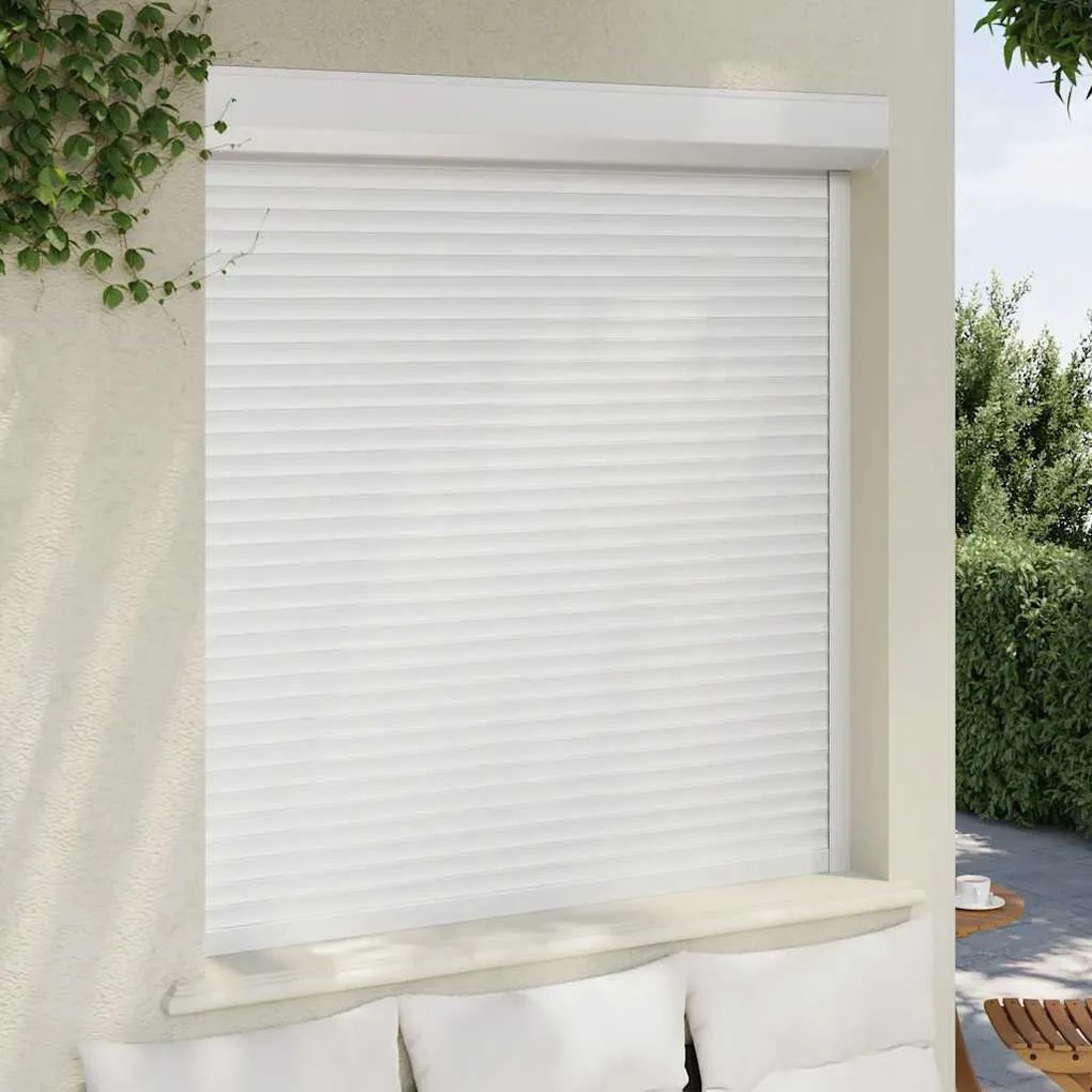vidaXL Παντζούρι Ρολό Λευκό 140 x 150 εκ. από Αλουμίνιο