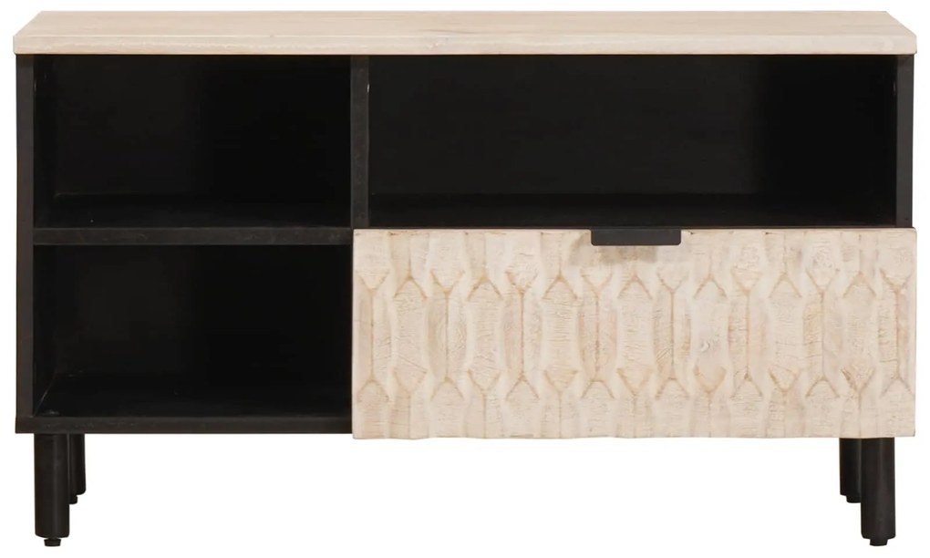 vidaXL Ντουλάπι TV με ράφι Λευκό Φινίρισμα Καθαρισμού 80 x 33 x 46 εκ