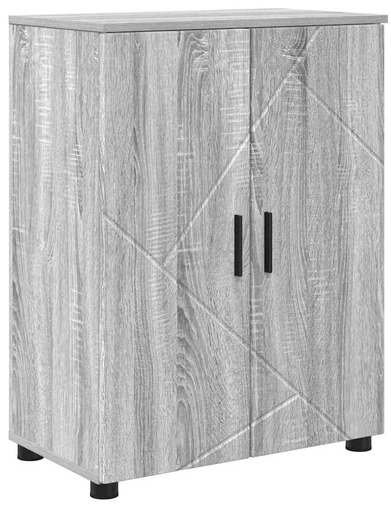 vidaXL Σετ Επίπλων Μπάνιου με πόρτα 4 pcs Γκρι sonoma 61 x 35 x 64 εκ.