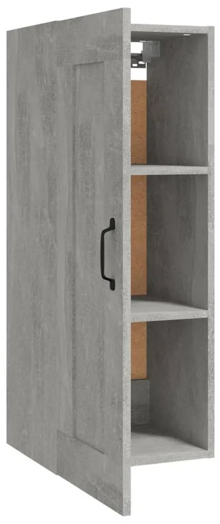 vidaXL Ντουλάπι Κρεμαστό Γκρι Σκυροδέματος 35x34x90 εκ. Επεξ. Ξύλο