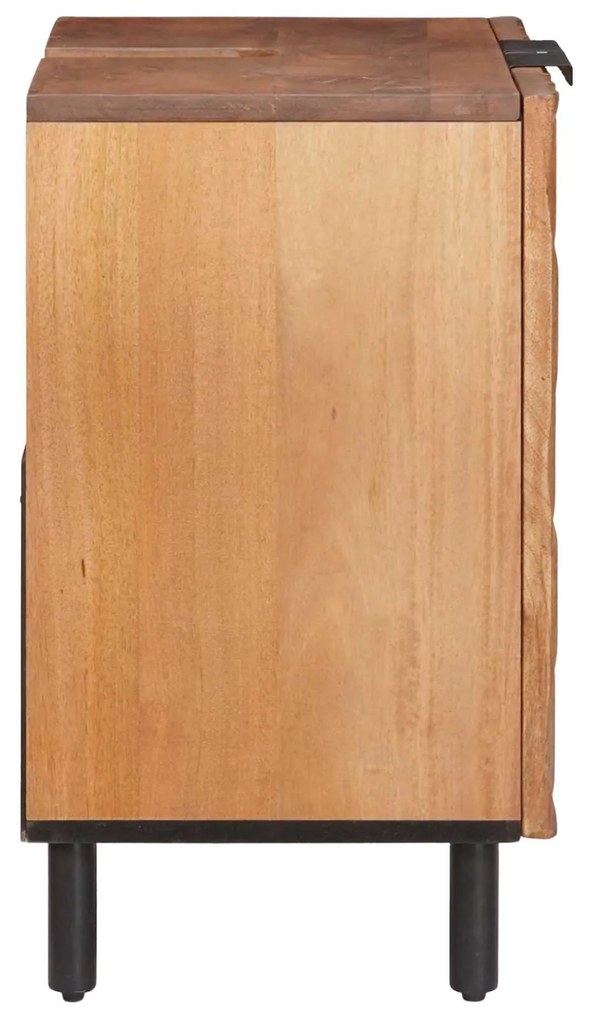 vidaXL Ντουλάπα Νιπτήρα Mπάνιου με ράφι με πόρτα Καφέ 62 x 33 x 58 εκ.