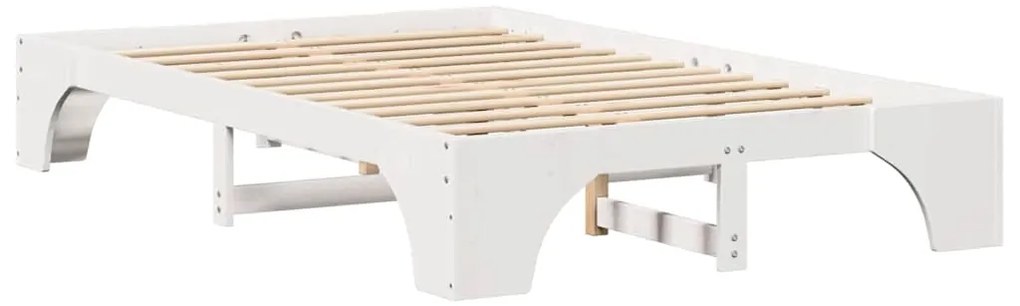vidaXL Σκελετός Κρεβατιού Λευκό 197 x 147 x 30 εκ. Μασίφ ξύλο πεύκου