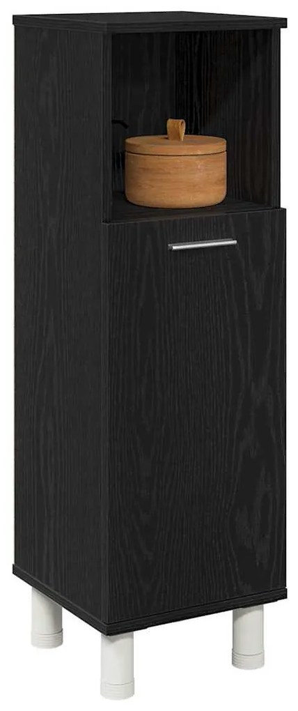 vidaXL Ντουλάπα Μπάνιου Μαύρη Οξυά 30 x 30 x 95 cm Επεξεργασμένο ξύλο