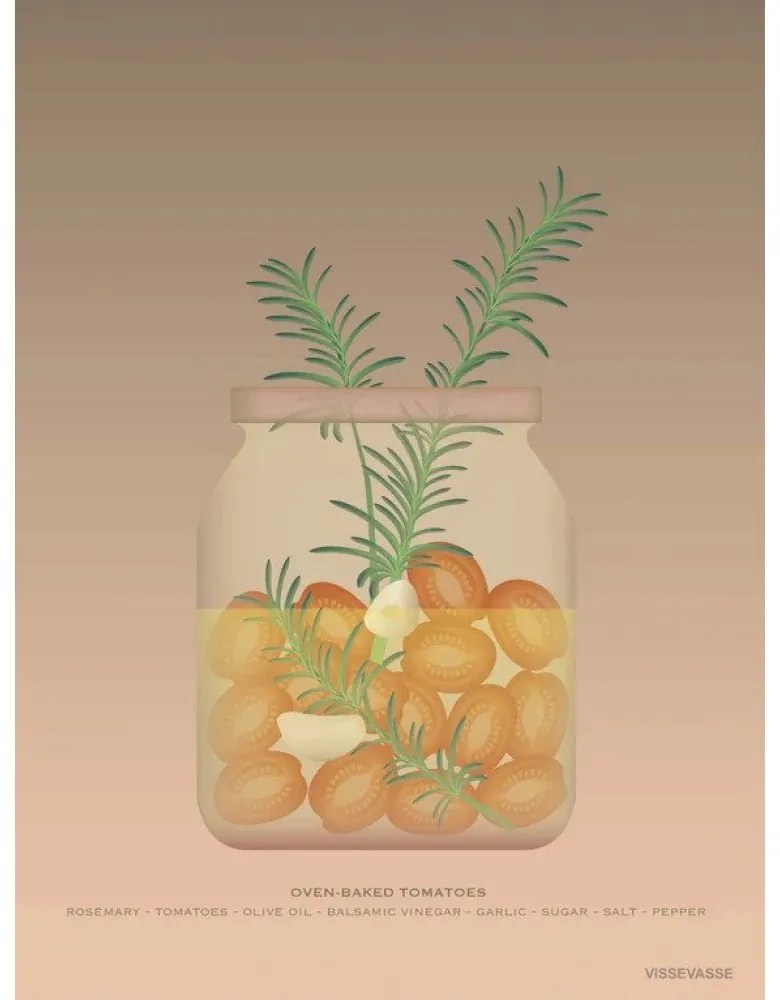 Πόστερ Oven Baked Tomatoes VV-F2014601M 30x40cm Somon-Multi Vissevasse Κάθετοι Χαρτί