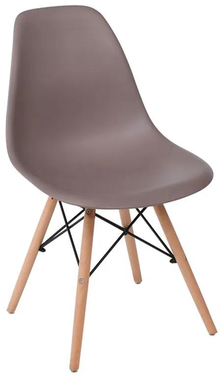 ART Wood Καρέκλα Τραπεζαρίας,  Πόδια Οξιά, Κάθισμα PP Sand Beige - 1 Step K/D - Pro  46x53x81cm [-Φυσικό/Μπεζ-Tortora-Sand-Cappuccino-] [-Ξύλο/PP - PC - ABS-] ΕΜ123,9P