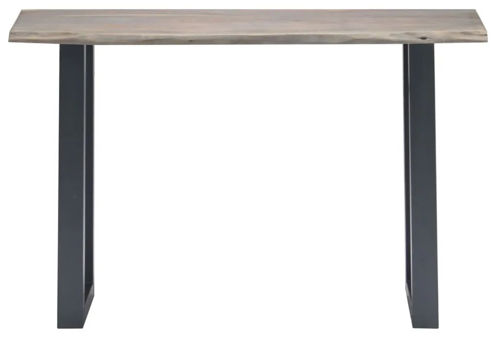 vidaXL Τραπέζι Κονσόλα Γκρι 115x35x76 εκ. Μασίφ Ξύλο Ακακίας / Σίδηρο
