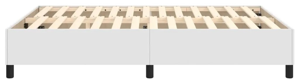 vidaXL Σκελετός Κρεβατιού με Ελατήρια Λευκό 140x200 εκ. από Συνθετικό Δέρμα