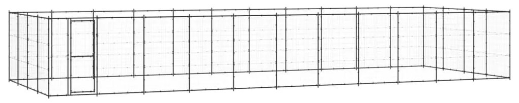 vidaXL Κλουβί Σκύλου Εξωτερικού Χώρου 53,24 μ² από Ατσάλι