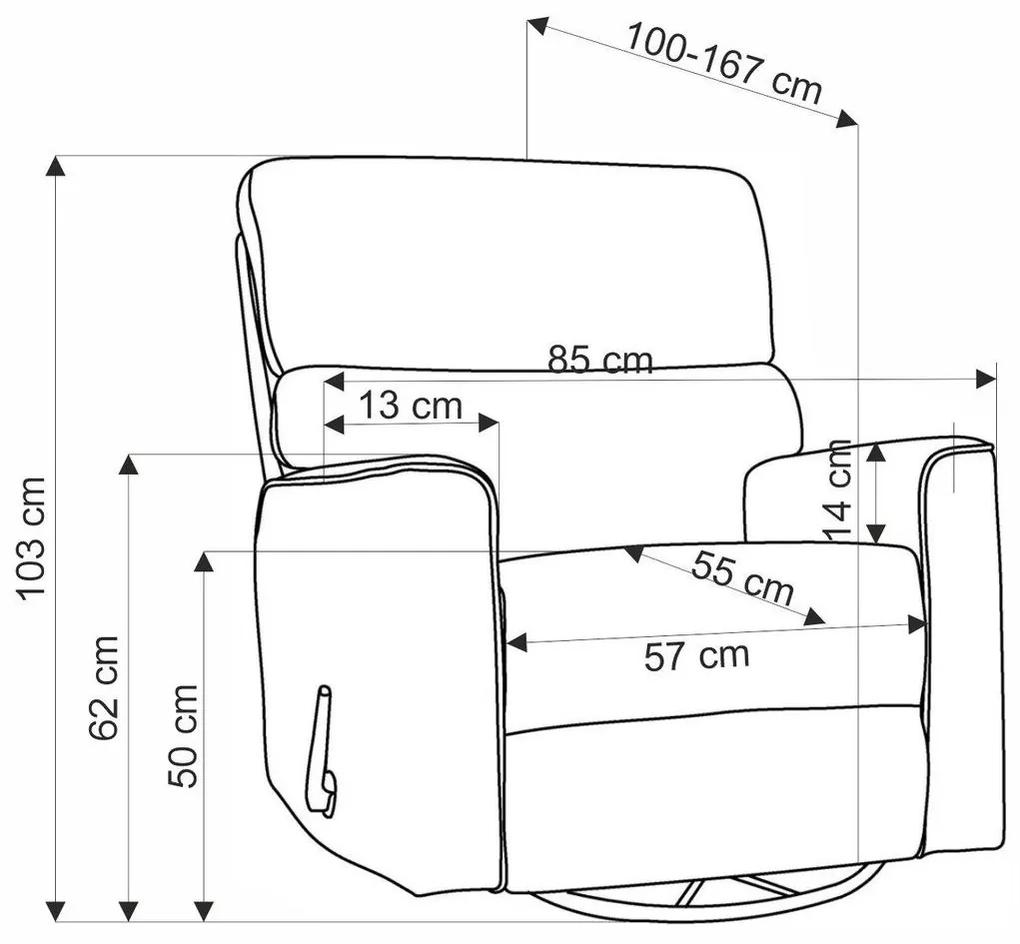 Ρυθμιζόμενη πολυθρόνα Houston 1669, 103x85x100cm, 45 kg, Beige, Ταπισερί | Epipla1.gr