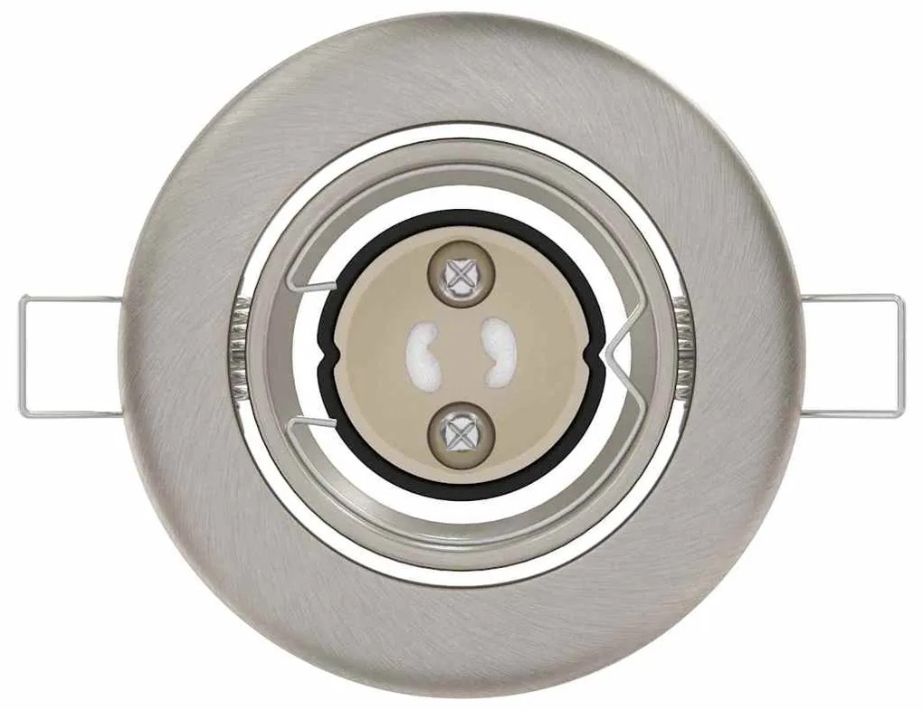 vidaXL Εσοχή Φωτιστικά 12 τεμ Στρογγυλά GU10 Ασημί Ø90 mm Χάλυβας