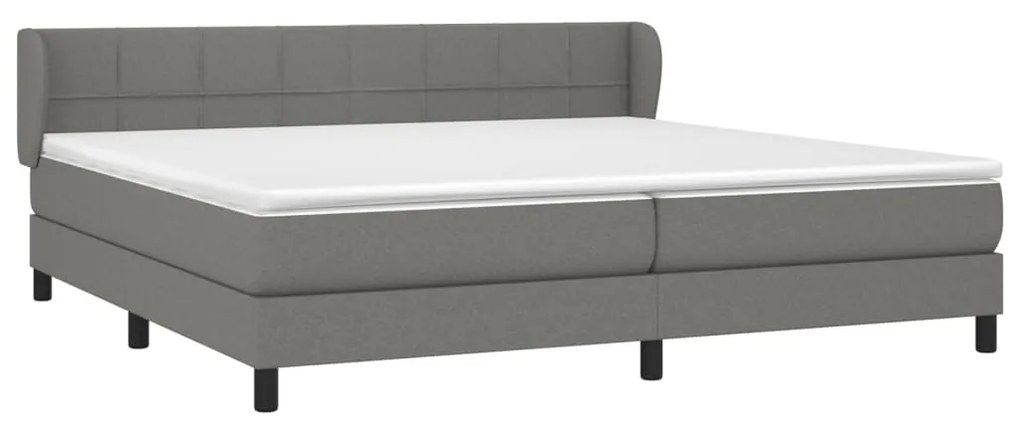 ΚΡΕΒΑΤΙ BOXSPRING ΜΕ ΣΤΡΩΜΑ ΣΚΟΥΡΟ ΓΚΡΙ 200X200 ΕΚ. ΥΦΑΣΜΑΤΙΝΟ 3126270