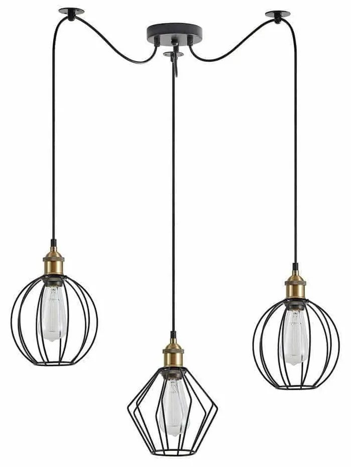 Φωτιστικό Οροφής Magnum Flex 77-8969 45x45x300cm 3xE27 60W Black-Bronze Homelighting