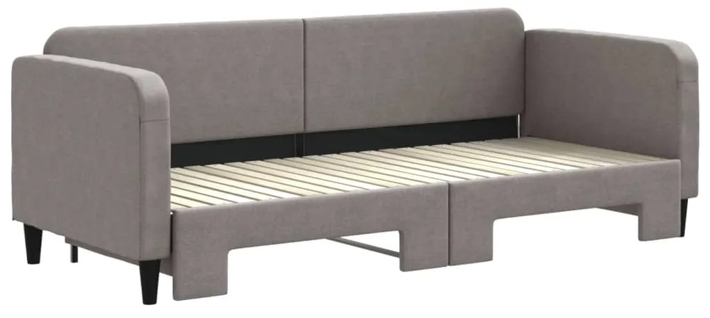 vidaXL Καναπές Κρεβάτι Συρόμενος Taupe 80 x 200 εκ. Υφασμάτινος