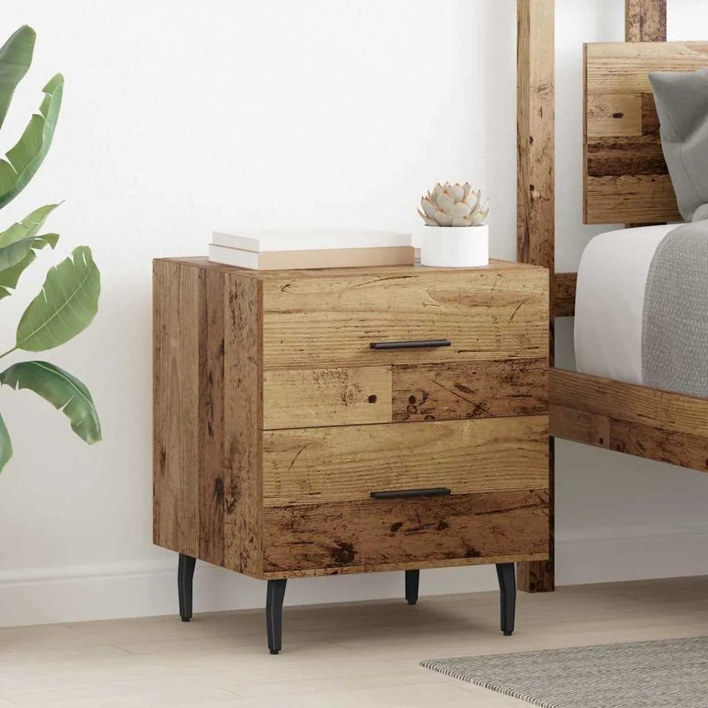 vidaXL Κομοδίνο Παλαιό ξύλο 40 x 35 x 47.5 εκ Επεξεργασμένο ξύλο